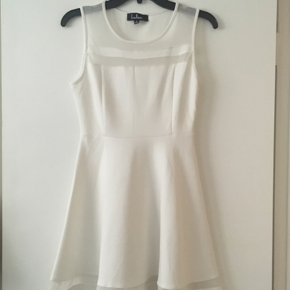White skater dress